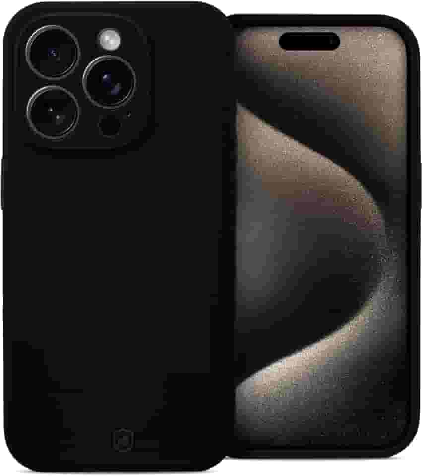 Gshield Capa Case Capinha Silicon Premium Antiderrapante com Interior em Microfibra, Proteção Contra Impressões Digitais, Arranhões, Quedas e Impactos (Preta, iPhone 15 Pro Max)
