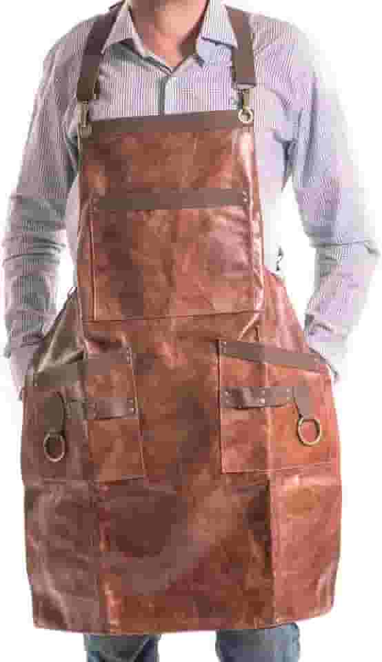 Avental Churrasqueiro em Couro Premiium