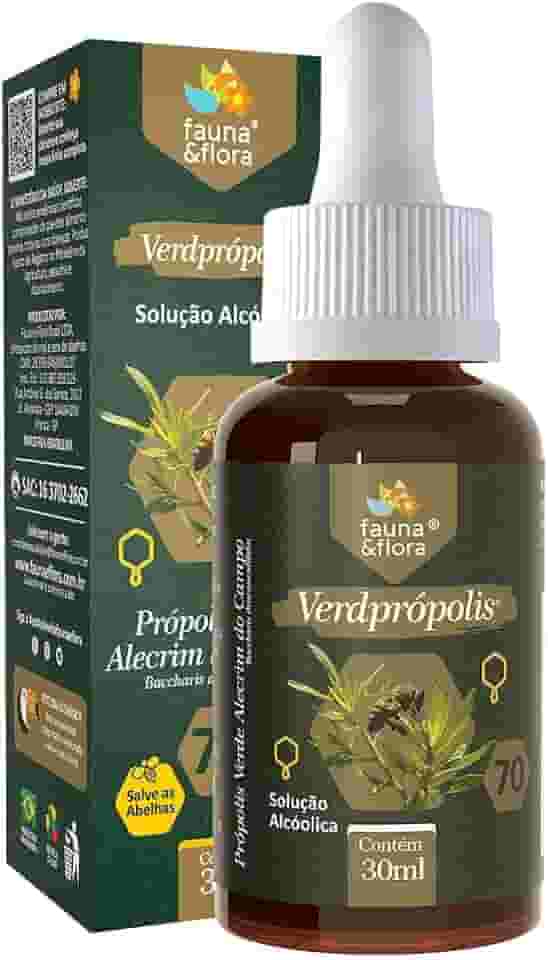Própolis Verde Extrato 70% Natural Puro Concentrado Forte Alecrim do Campo Imunidade 30 ml Sem Cera