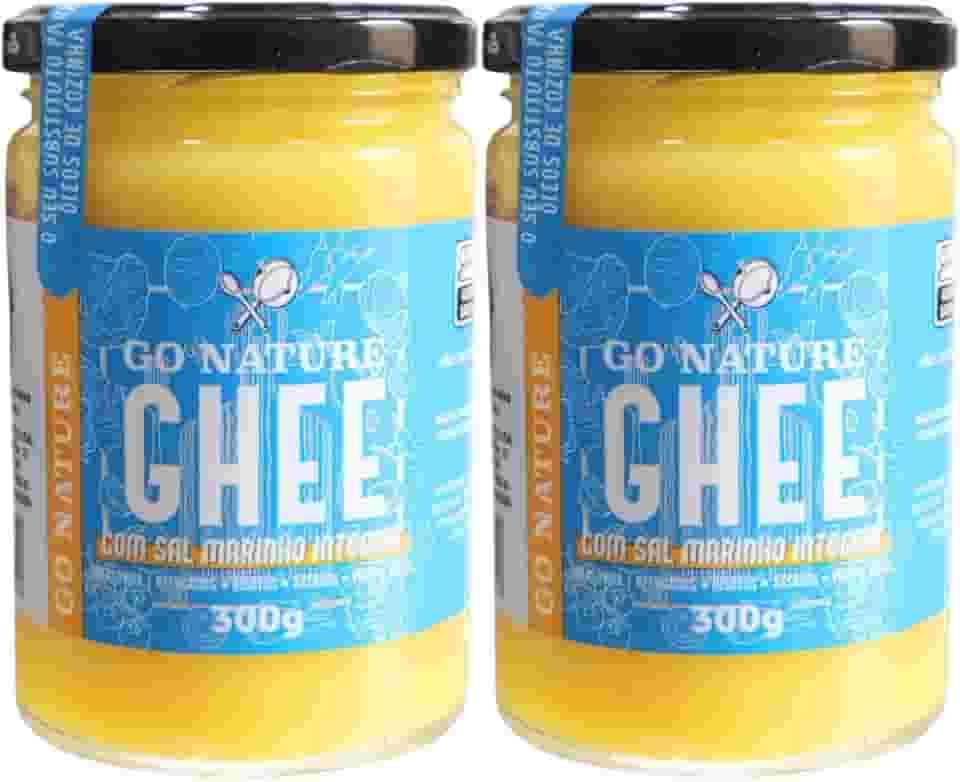 Kit com 2 Vidros de Ghee com Sal Marinho Integral de 300g cada - Go Nature