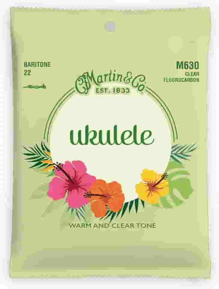 Martin Cordas Ukulele M630, Cordas de Fluorocarbono de Bitola Barítono Ukulele