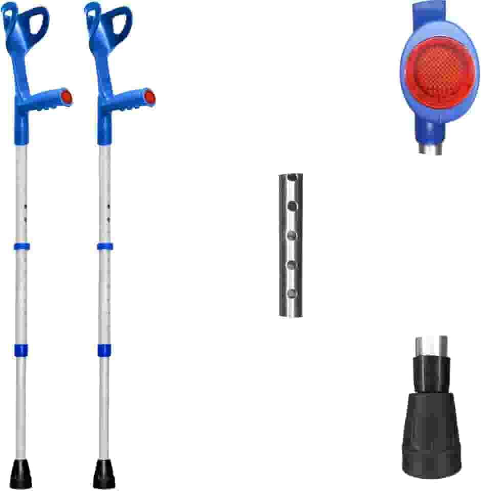 Muleta Canadense Ortopédica De Alumínio Regulável Idoso 120kg Par Take Care (REGULÁVEL, AZUL) 2.0 unidade