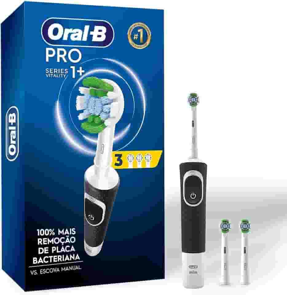 Oral-B Escova de Dente Elétrica PRO Series 1, Cabeça Redonda, Preta