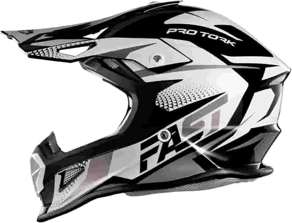 Capacete Motocross Fast Tech Limited Edition 56 Branco/Cinza 56