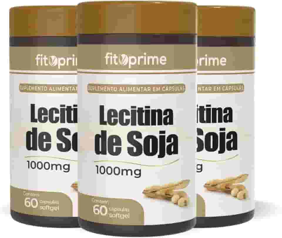 Kit 3x Lecitina De Soja 1000mg 60 Cápsulas