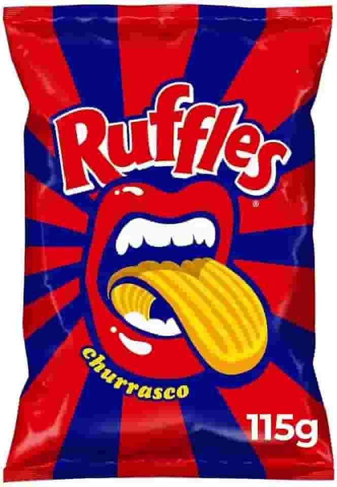 Batata Frita Ondulada Churrasco Elma Chips Ruffles Pacote 115g