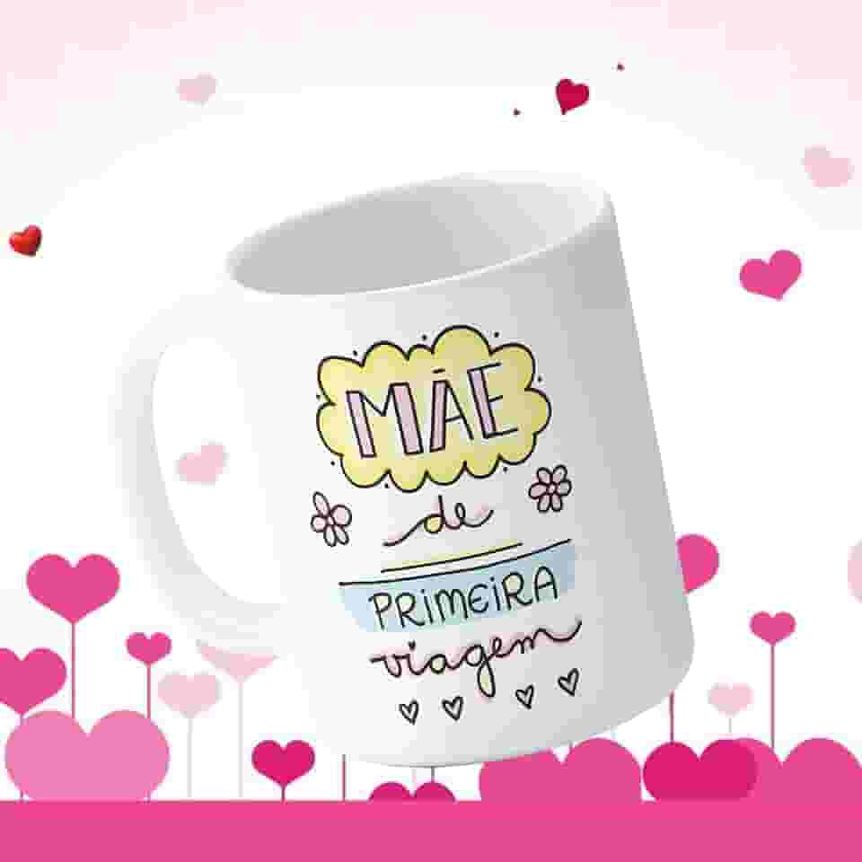 Caneca para Mãe de Primeira Viagem Personalizada