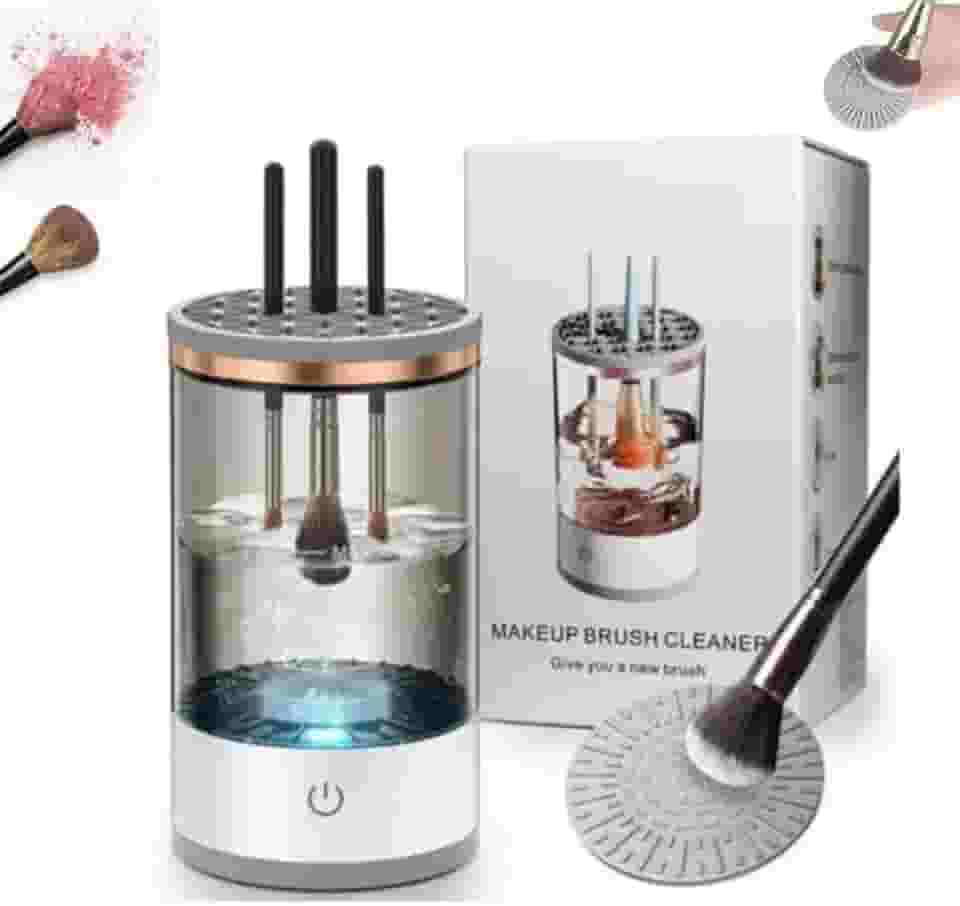 Limpador de Pincéis de Maquiagem Elétrico 3 em 1 USB Limpeza Rápida e Eficiente de Pincéis Automático