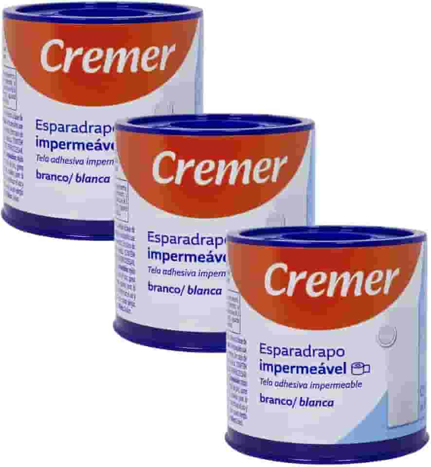 Esparadrapo Branco 5 cm x 4,5m | Kit com 3 Unidades
