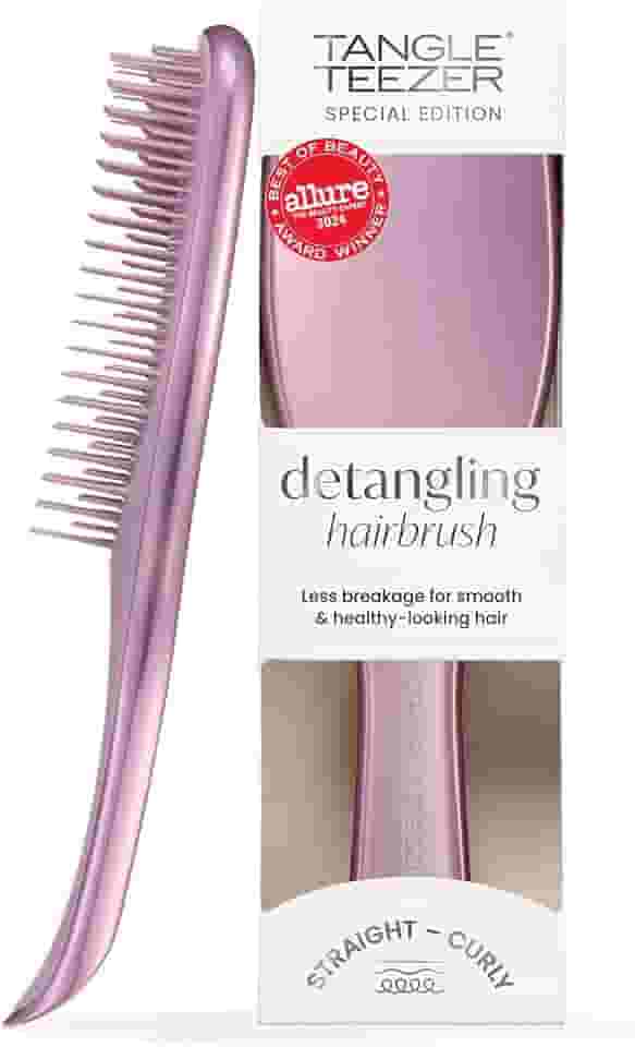 Tangle Teezer - Escova de cabelo desembaraçadora The Ultimate Detangler Chrome para todos os tipos de cabelo. Ideal para usar em fios molhados. Cor: Mauve Cooper