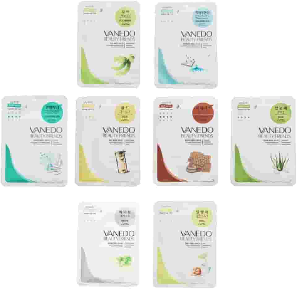 Kit com 10 Máscaras Hidratantes Faciais Coreanas - Essências Variadas