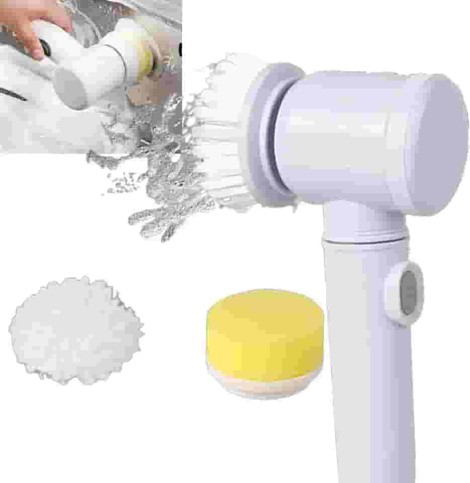 Escova De Limpeza Elétrica Portátil, Escova De Limpeza Giratória Elétrica Sem Fio, Escova De Limpeza Elétrica Recarregável Com Escova De Limpeza Elétrica De 3 Cabeças. Para Banheiro,