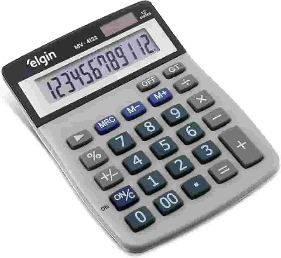 Calculadora de Mesa 12 Dígitos MV 4122 Cinza Elgin