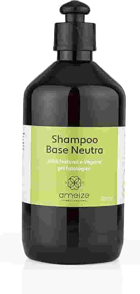Shampoo Neutro Natural Vegano Sem Perfume 500 ml para cabelos normais, secos ou ressecados