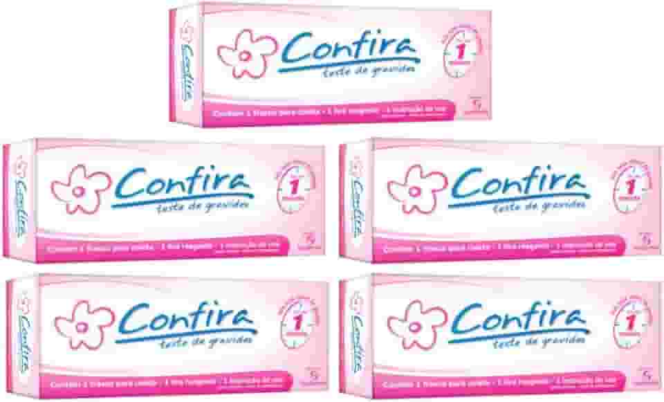 Kit com 5 Teste de Gravidez Confira