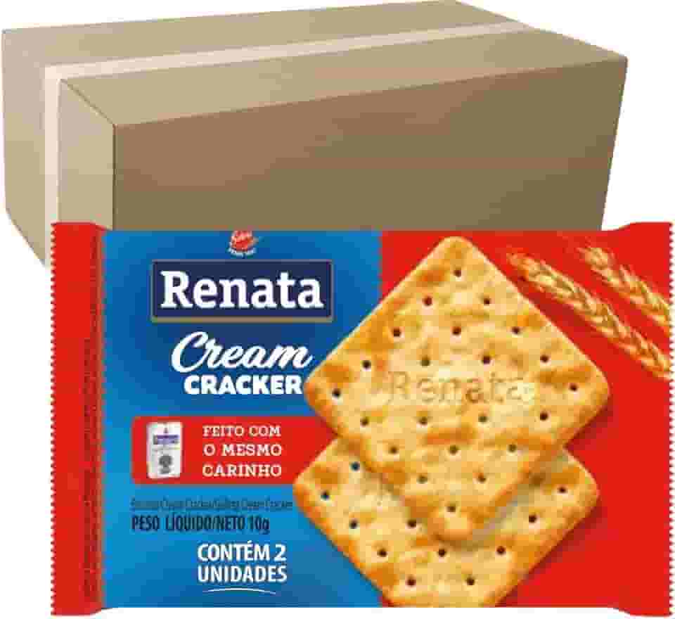 Biscoito Cream Cracker Renata Caixa Com 180 Sachês