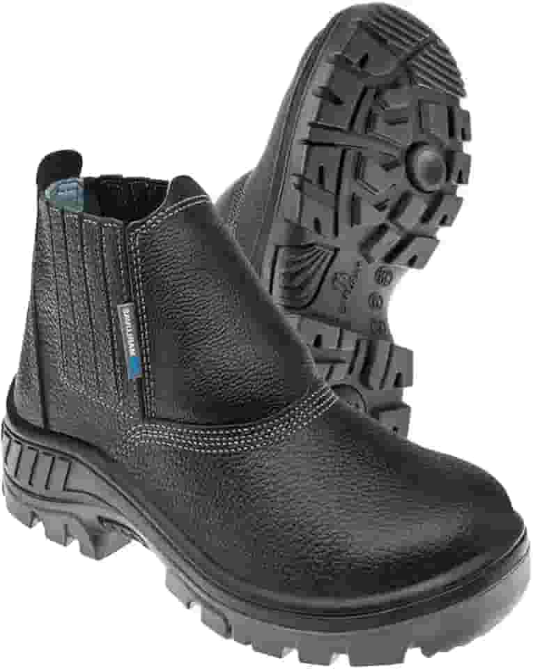 Bota botina Segurança Ocupacional EPI Marluvas 95B19-PVC cabedal em Couro Bico PVC e solado Bidensidade