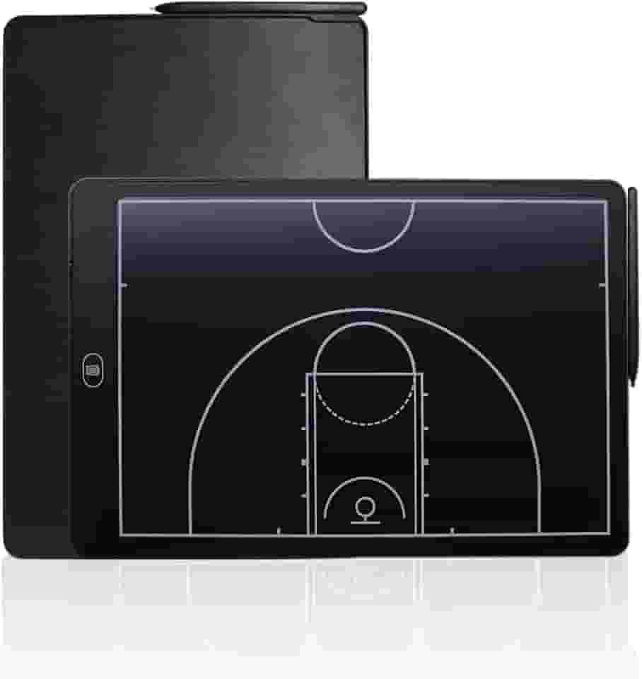 Tela LCD de 40,6 cm, placa tática de treinamento, placa eletrônica com caneta stylus, com função de bloqueio, para treinador de basquete e futebol (basquete meia quadra)