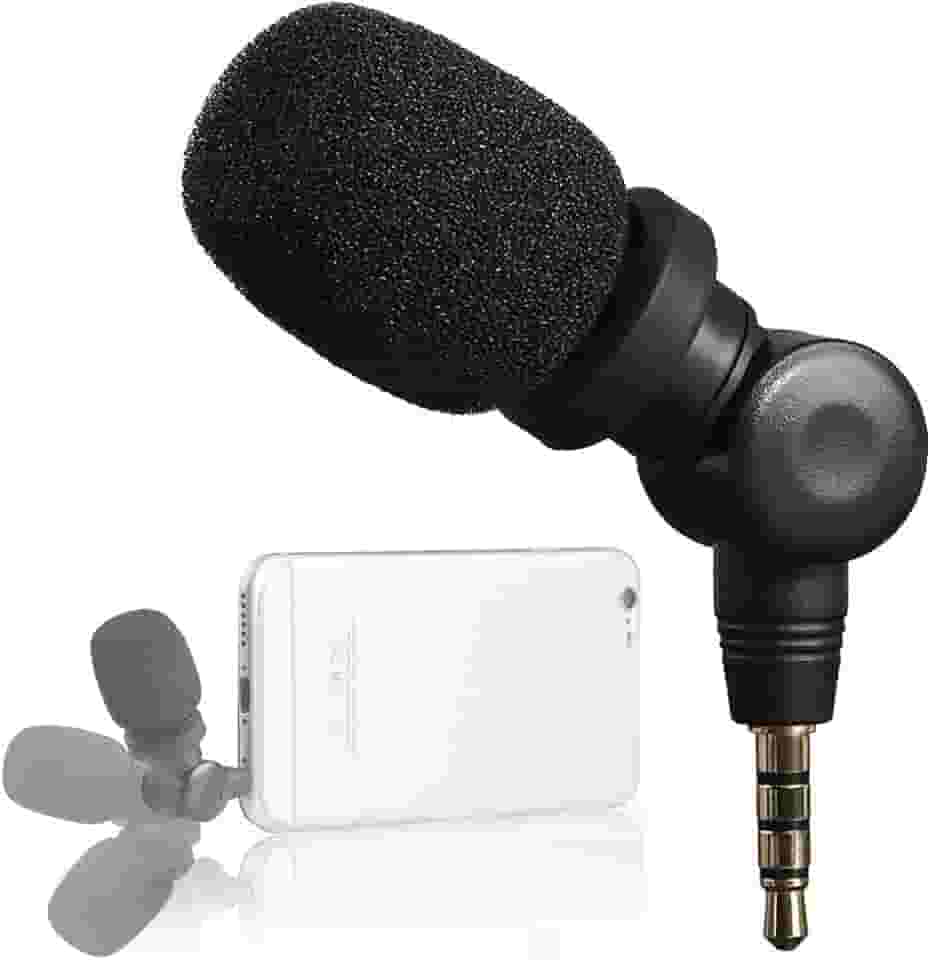Microfone Profissional Saramonic Mini SmartMic Condensador Direcional, Para iPhone, iPad e Smartphones Android