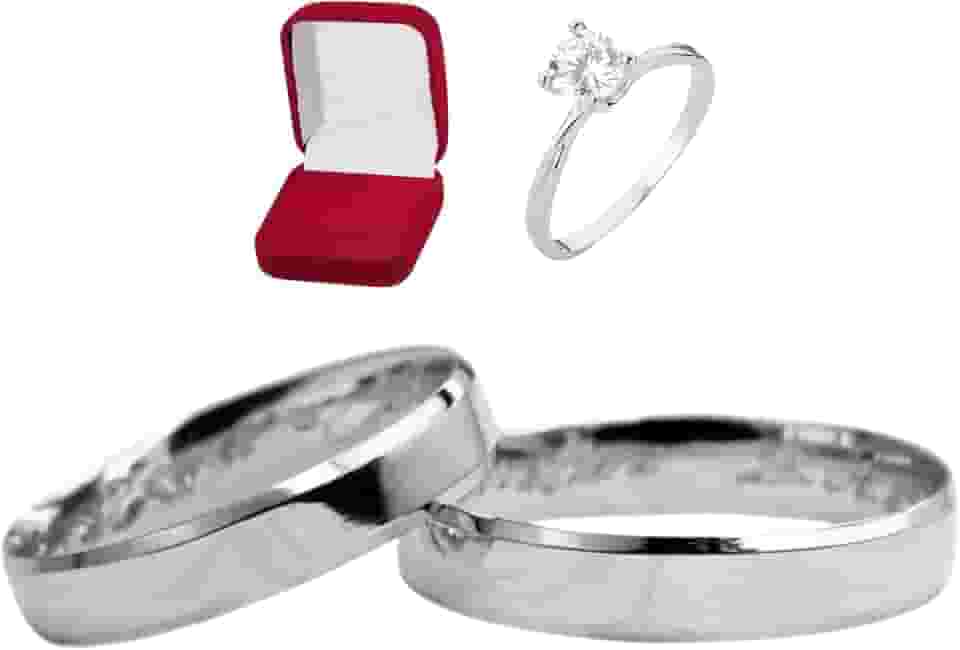 Alianças Chanfrada 6mm - Namoro & Compromisso