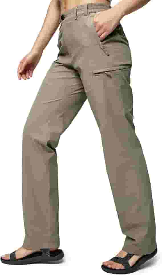 Calça cargo feminina com 6 bolsos, secagem rápida, tática, para caminhada ao ar livre, leve, elástica e resistente à água