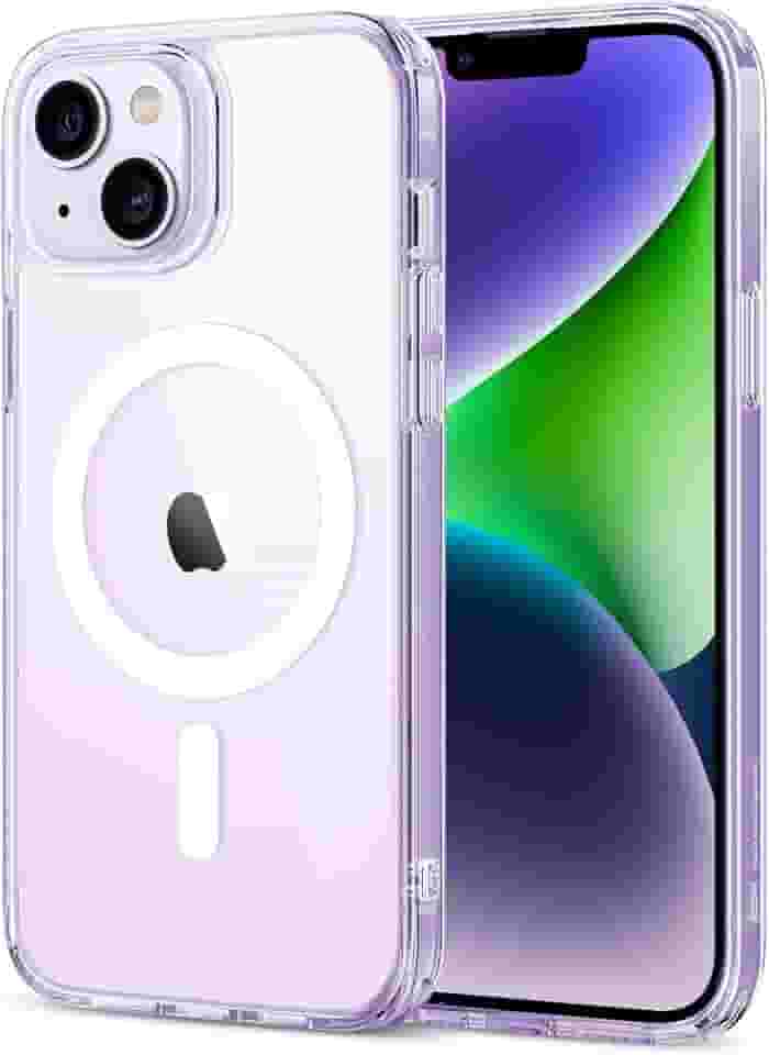 ESR para iPhone 14/13 capa, compatível com MagSafe, proteção de nível militar, resistente ao amarelecimento, parte traseira resistente a arranhões, Roxo