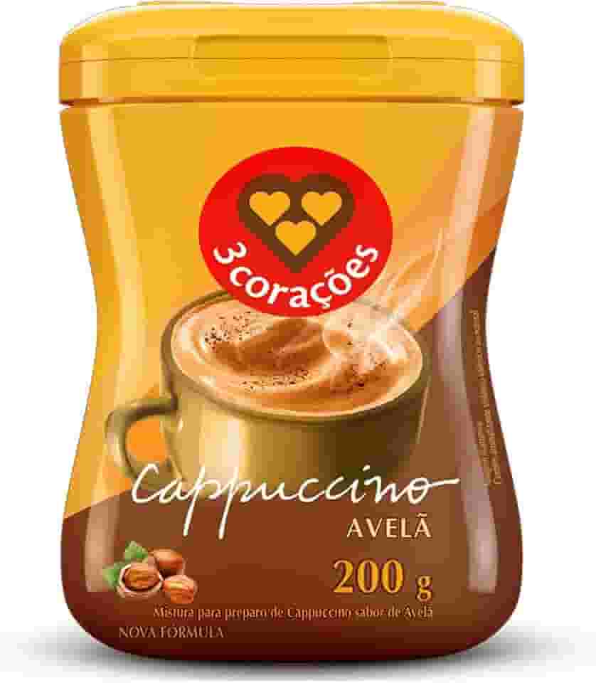3 Corações Cappuccino Sabor Avelã, 200g