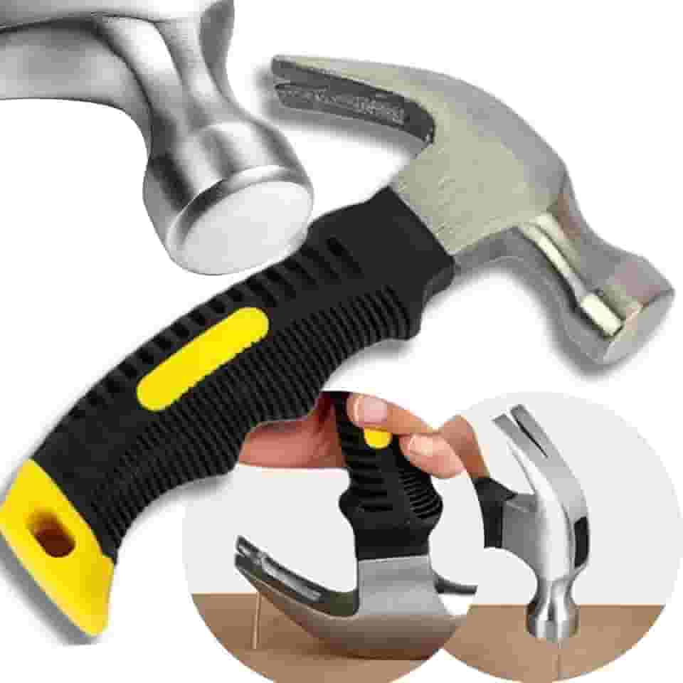 Mini Martelo Com Cabo Emborrachado Antiderrapante Martelinho Compacto E Eficiente 16cm Uso Profissional e Doméstico