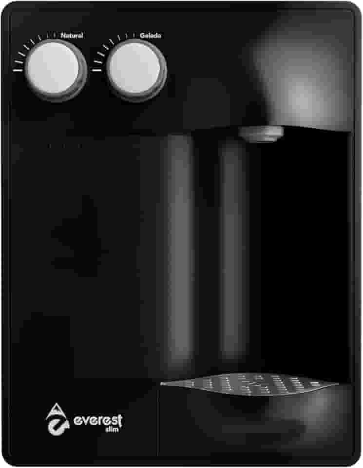 Purificador de Água Refrigerado por Compressor Soft Everest Slim Preto 110v