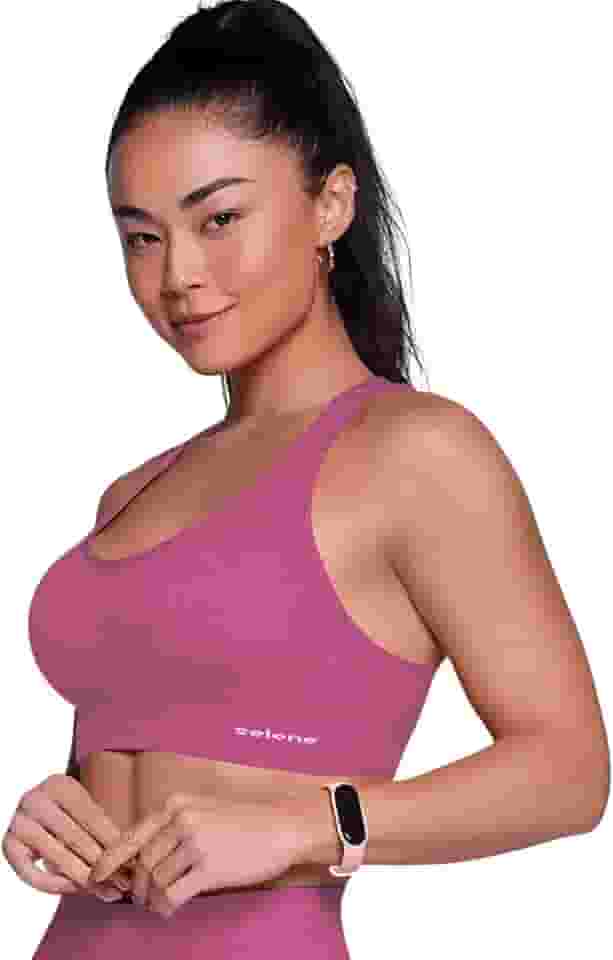 Top Academia Sport Alta Sustentação Sem Bojo Sem Costura Poliamida Elastano Feminino Fitness Selene