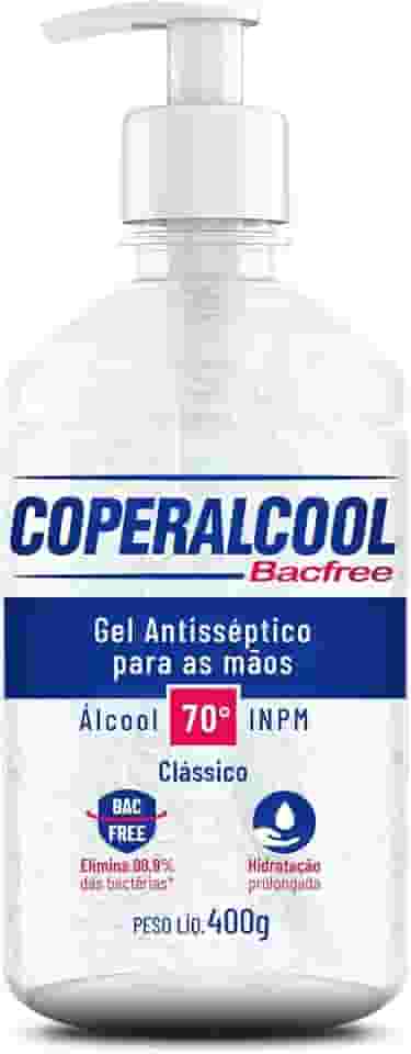 Coperalcool Bacfree Álcool Gel Higienizador de Mãos 70°INPM 400g Clássico