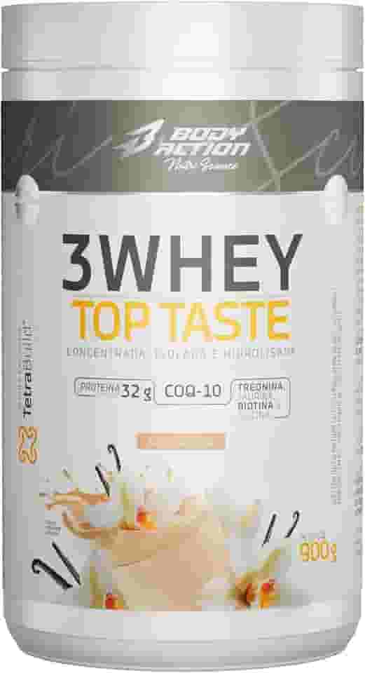3 Whey Top Taste 900g Sabor Baunilha Bodyaction