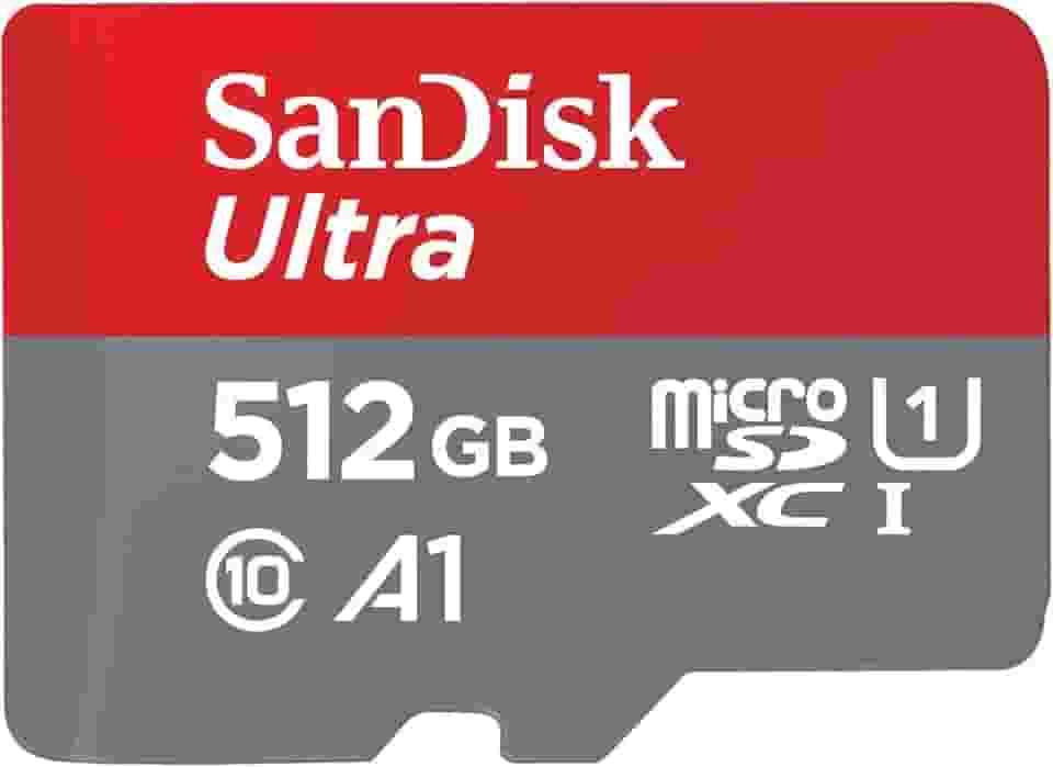 SanDisk Cartão de memória ultra microSDXC UHS-I de 512 GB com adaptador - até 150 MB/s, C10, U1, Full HD, A1, cartão MicroSD - SDSQUAC-512G-GN6MA [Nova versão]