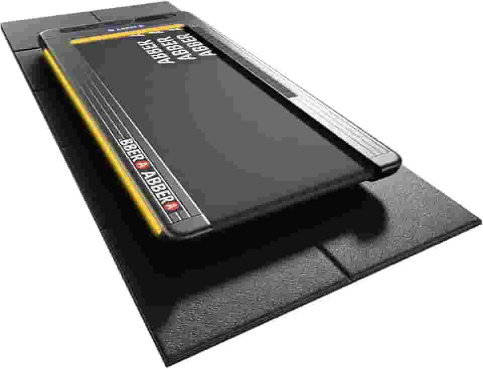 Tapete de caminhada de 160 cm x 76 cm para piso de tapete, tapete de esteira sob bicicleta para proteção de piso de madeira, material de exercício de 0,6 cm de espessura, compatível com almofada de