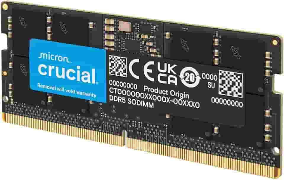 Crucial Memória RAM 16GB DDR5 5600MHz (ou 5200MHz ou 4800MHz) CT16G56C46S5 Preto