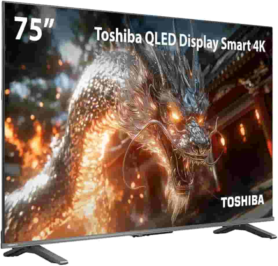 Smart TV QLED 75 4K Toshiba Google TV 4HDMI 2USB Wi-Fi
