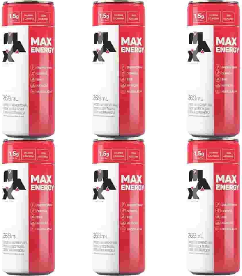 Max Energy - 6 Latas 269ml Framboesa - Max Titanium