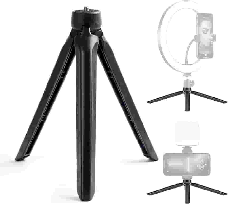 Mini Tripé de Mesa Portátil e Grip de Mão Estabilizador, Suporte para Luz De LED, Para Gravar Video Fotografia E Vídeo, Compatível com Gimbals de Celular, Câmeras de Ação e Suportes de Smartphone