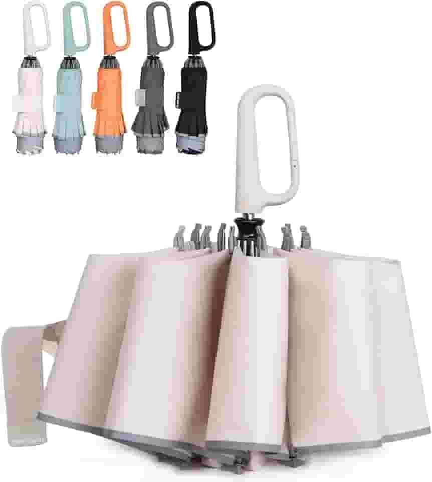 Guarda-chuva invertido com alça de mosquetão, guarda-chuvas à prova de vento para chuva, guarda-chuva dobrável reversível portátil de 116 polegadas, guarda-chuva de carro para mulheres e