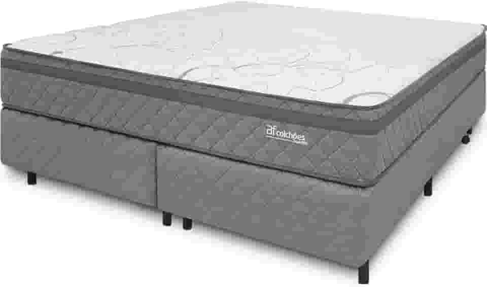 Cama Box Colchão Queen Espuma D45 Extra Firme Antialérgico Certificado 158x198x58cm - BF Colchões