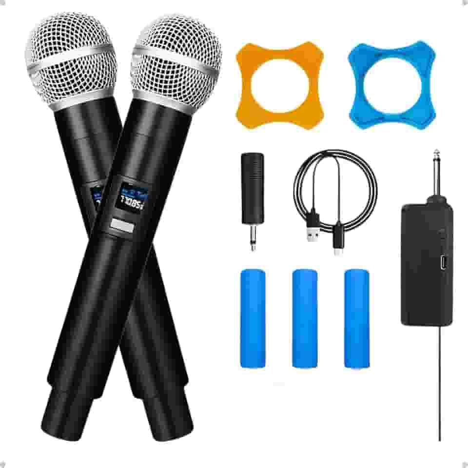 Microfone Dinâmico Profissional Sem Fio M87B Preto - Ideal para Eventos ao Vivo, Karaokê, Palestras e Shows