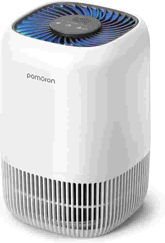 POMORON Purificadores de ar para quarto, casa, limpador de filtro de ar com esponja de fragrância, filtro HEPA verdadeiro H13 para fumaça, alergias, pólen, pelos de animais de estimação, odor, poeira