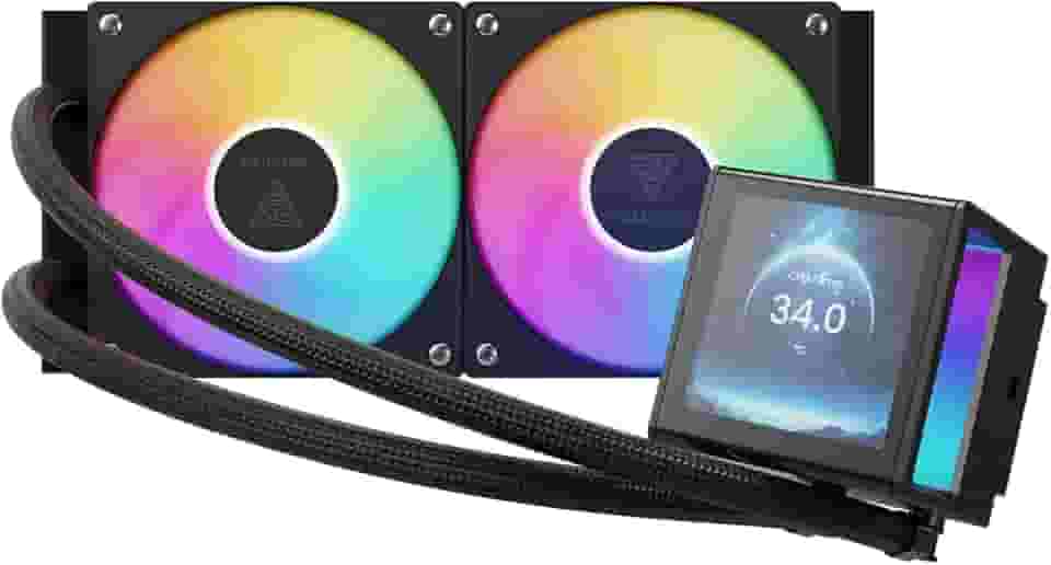 Water Cooler Gamdias Chione P5-240 Preto RGB com Tela IPS LCD 3.4” 240mm