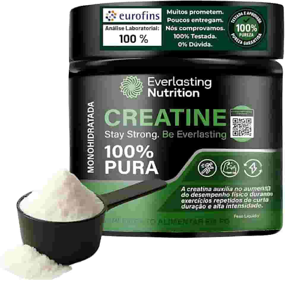 Creatina Monohidratada Everlasting Nutrition 300g - Suplemento para Aumento de Força e Performance em Treinos