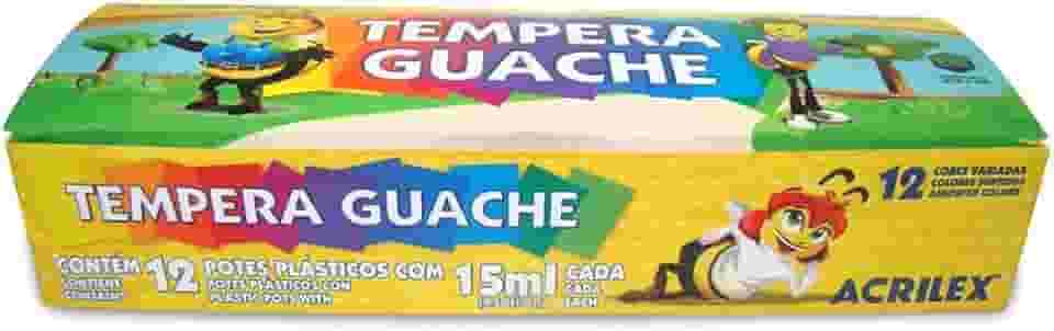 Tempera Guache 15ml 12 Cores, Acrilex, 020120000, Multicor