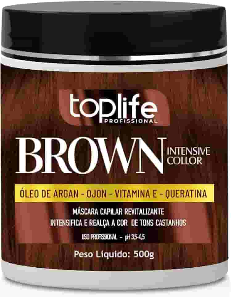 Máscara Matizadora Marrom Castanho Iluminado Toplife 500gr