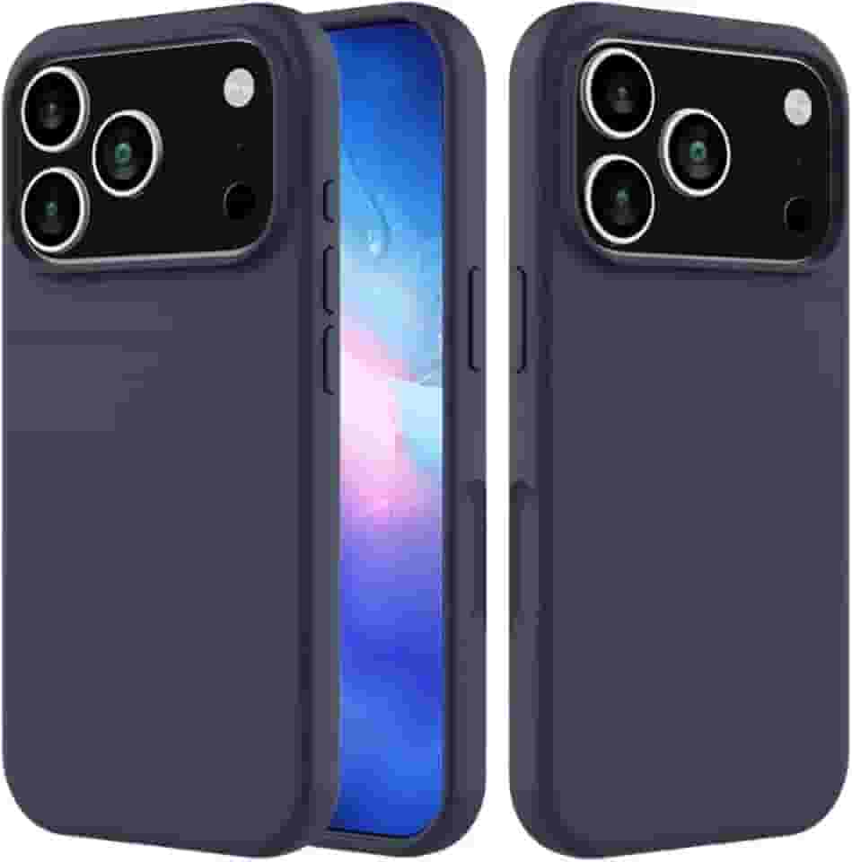 [GL CASES] Capa Compatível Com iPhone 17 Pro Max Capinha iPhone 17 Promax Case Aveludada Anti Impacto Reforçada Silicone Emborrachado Com Proteção De Câmera (Azul Escuro)