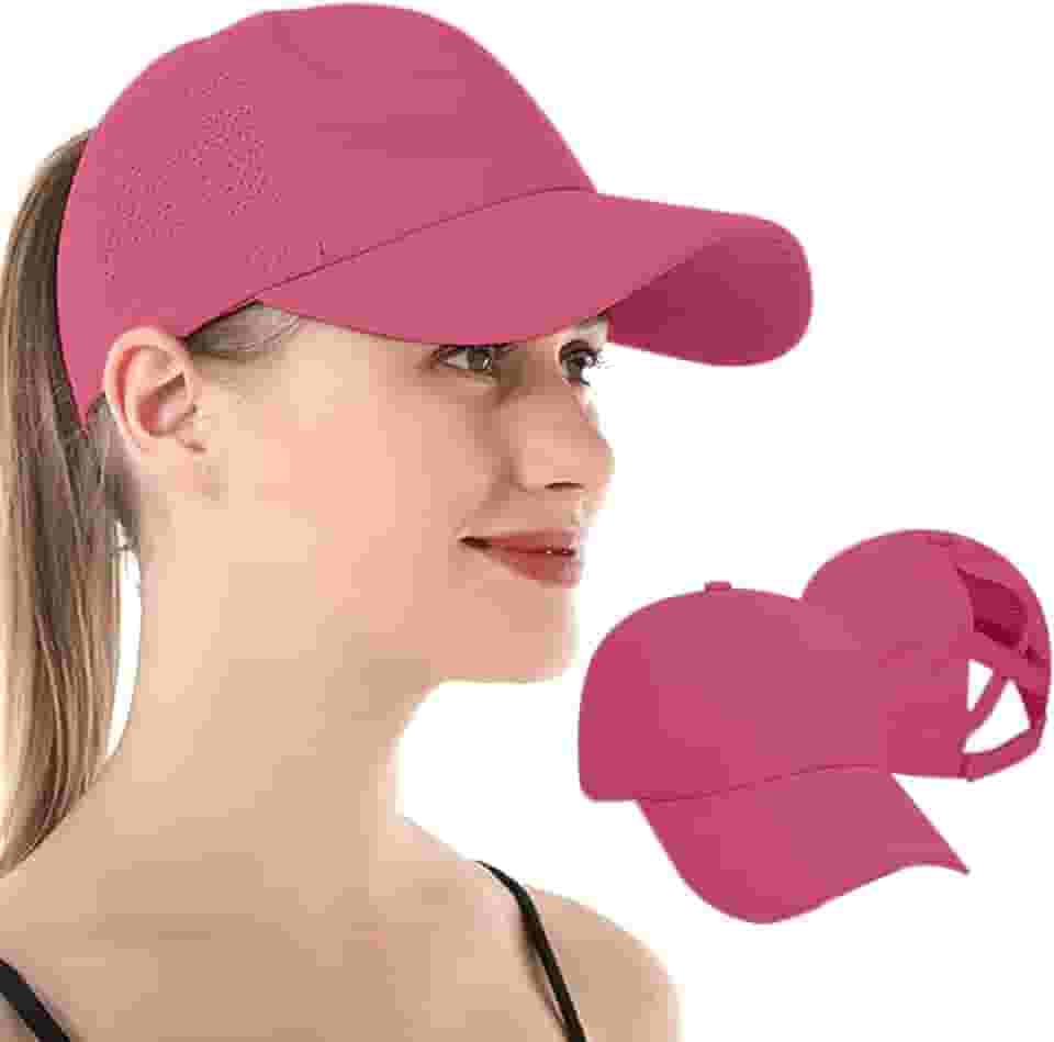 Boné de beisebol feminino de secagem rápida, leve, respirável, ajustável, para esportes ao ar livre, golfe, boné de sol para fitness, 1 peça