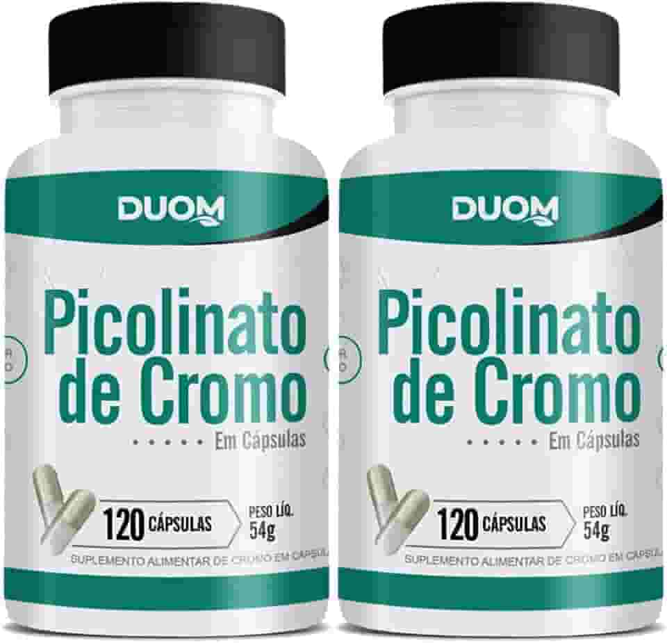 Picolinato de Cromo 120cps (1 ao dia) Duom | Kit 2 Frascos