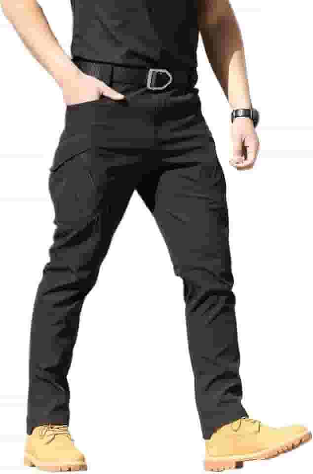 Calça cargo tática masculina, resistente à água, para atividades ao ar livre, leve e elástica